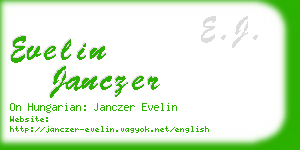 evelin janczer business card